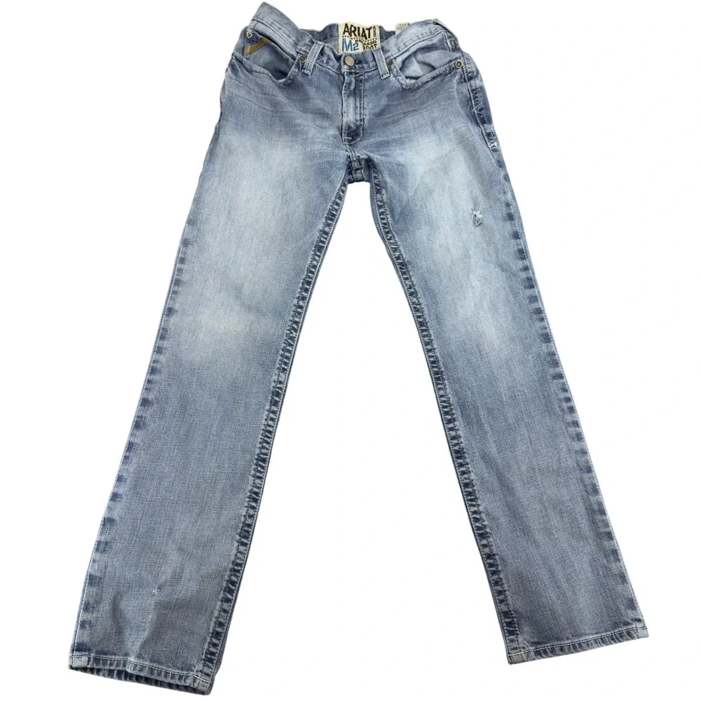 Ariat M2 Relaxed Bootcut Jeans Western Denim Blue Size 33x36